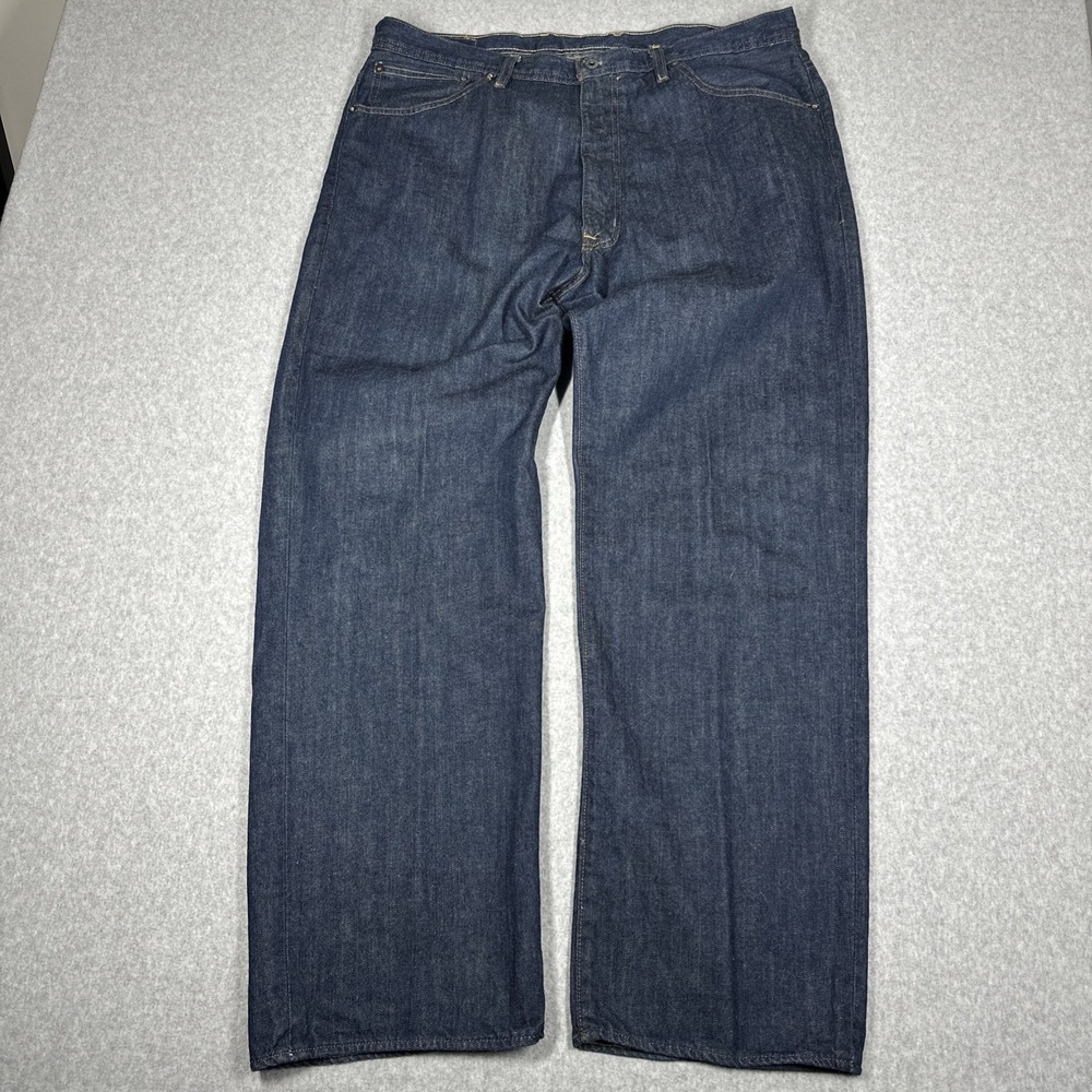 RL Polo Jeans Brixton Men's 38x32 Loose Fit Straight Leg Blue Dark Wash Denim